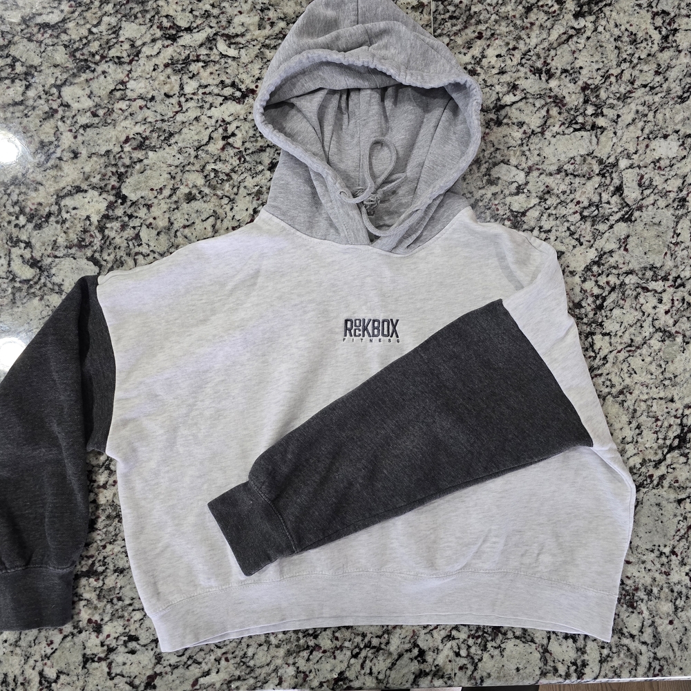 RockBox Patchwork Gray and Black Hoodie